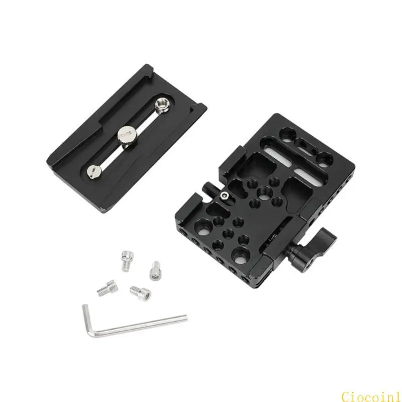 

A3PC Extended Quick Release Plate Base Aluminum Alloy with Multiple 1/4 and 3/8 Screw Holes for Various Accessory Expansion