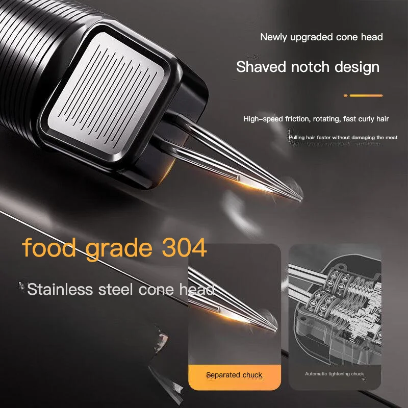 Penghilang Rambut Tahan Air Otomatis Sepenuhnya Portabel, Penghilang Rambut, Ayam, Bebek, Angsa, Kalkun, Peralatan Dapur