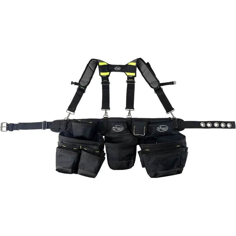 

Tools - 1680 Denier Poly Framer’s Tool Belt with Suspenders (HDP369857),Black