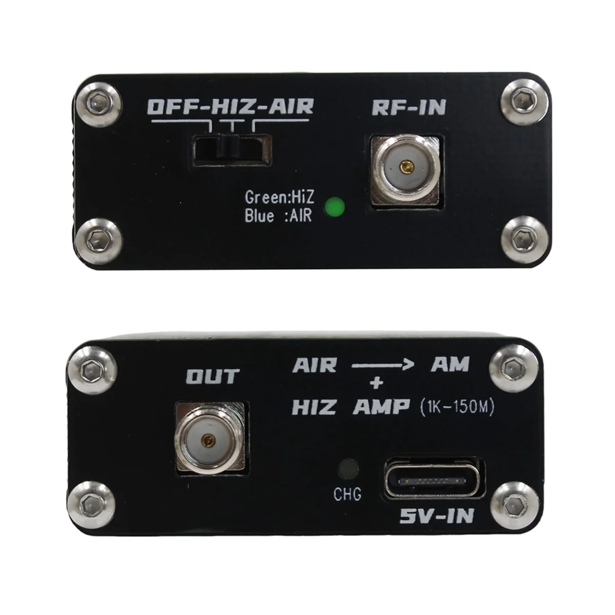 2-in-1-Luftfrequenzumrichter, Luftfahrtband, Frequenzumwandlung zu Kurzwellenkonverter, Hochimpedanzverstärker, 110 m