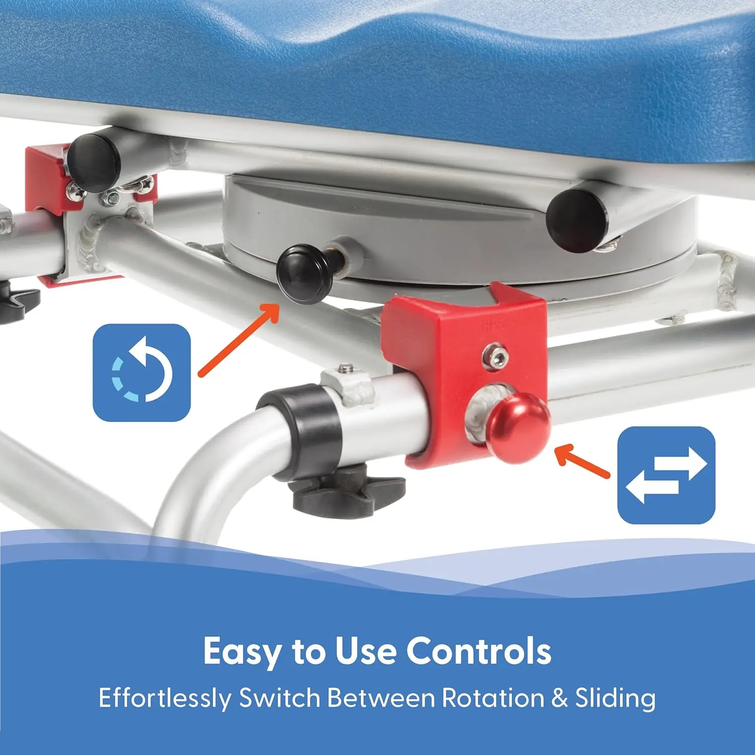 الدورية نقل حوض الاستحمام مقعد كرسي مع مبطن الأسلحة حوض الاستحمام مقعد البراز للبالغين كبار السن إعادة التأهيل العلاج الإمدادات #3