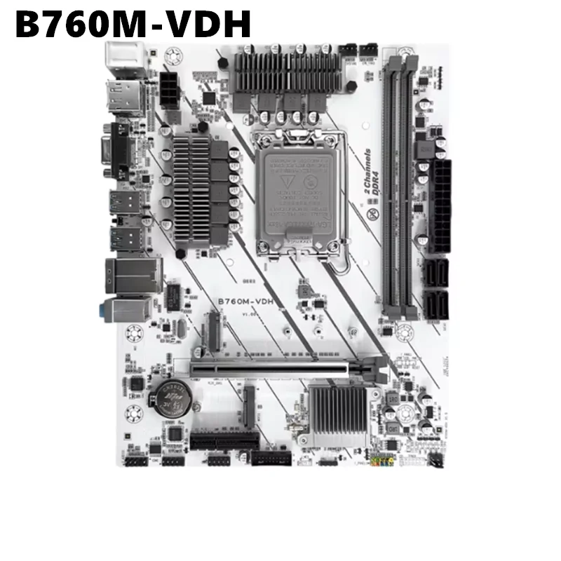 For JGINYUE B760M-VDH Motherboard 64GB HDMI M.2 DP LGA 1700 DDR4 Micro ATX B760 Mainboad 100% Tested Fully Work