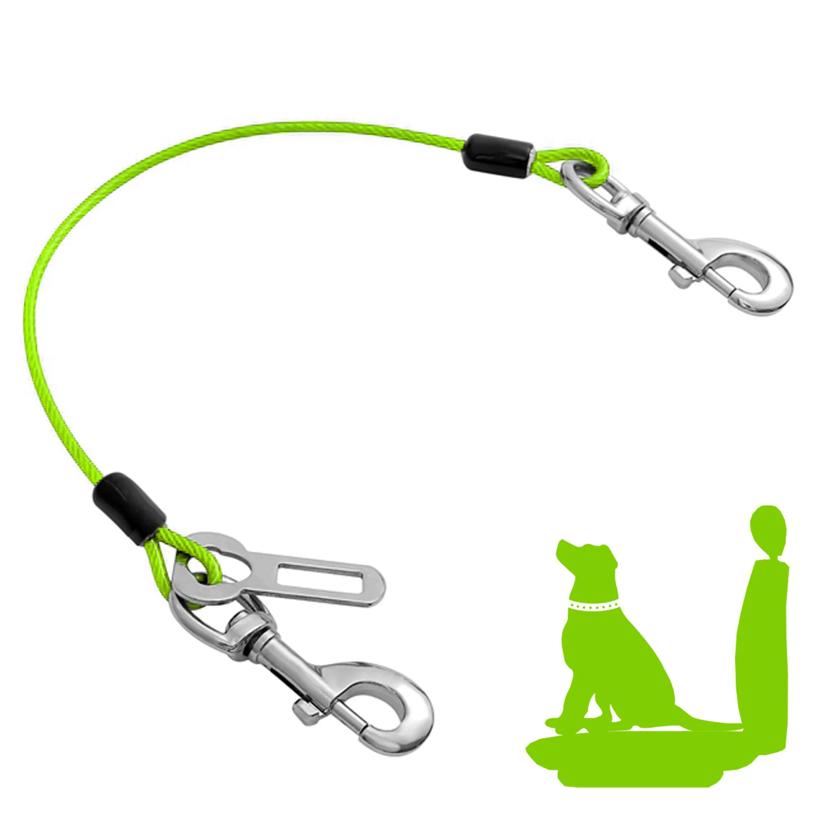 

Dog Car Belt Stainless steel Anti-bite dog Vehicle safety belts Travel Seat Belt Clip Leash Restraint Belt Auto Traction Leads