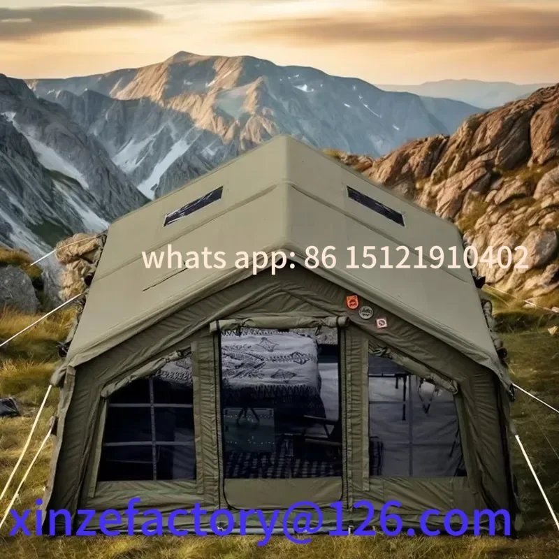 

Be suitable for Large Family Party Cheap Outdoor Double Prefabricated House Inflatable Camping Beach Shade