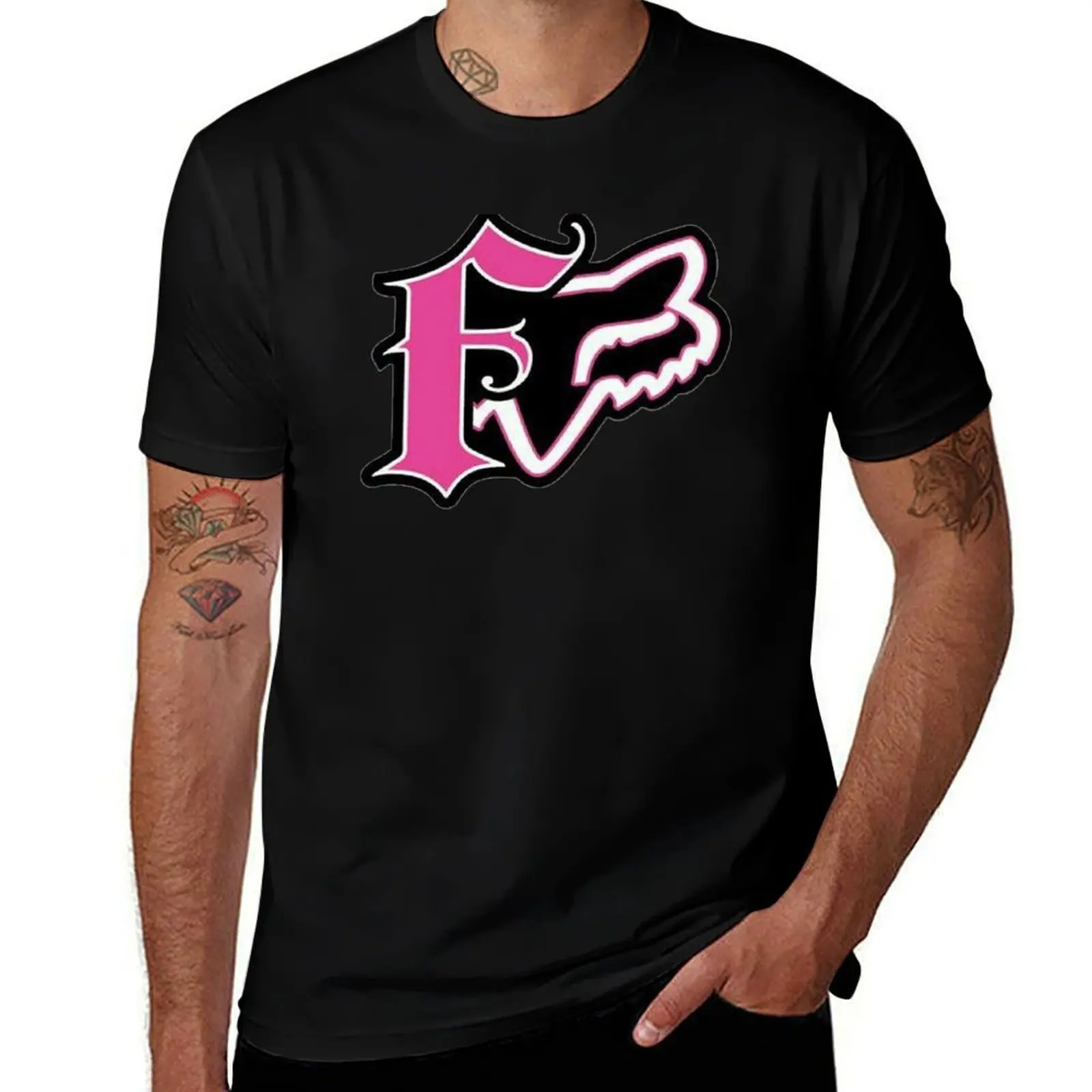 

Pink black grey fox design brap T-Shirt sports fans heavyweights mens graphic t-shirts pack