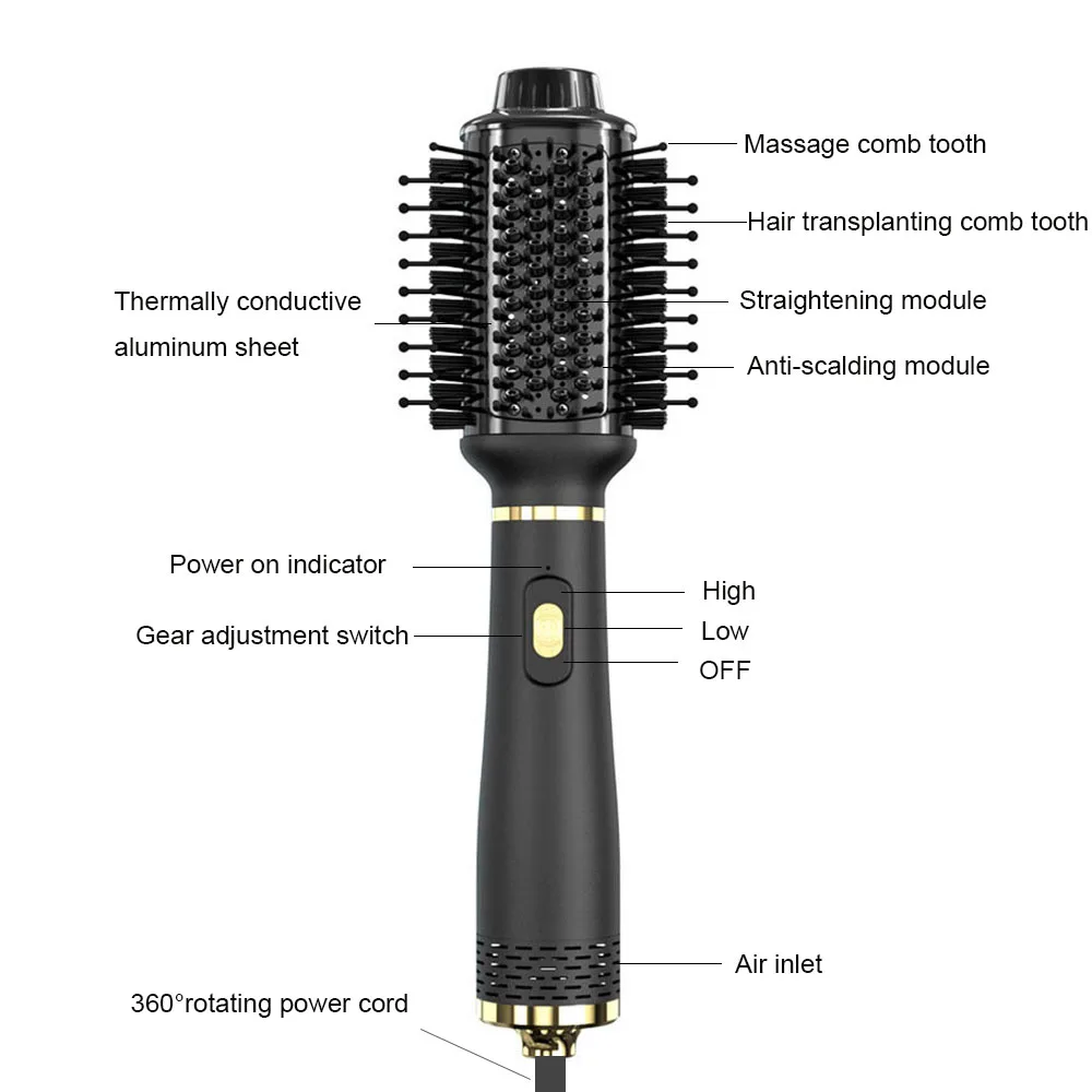 Najnowsza aktualizacja gorący rozpylacz grzebień suszarka do włosów profesjonalne 1000W 3 W 1 lokówka jeden krok elektryczny Blowdryer urządzenie do stylizacji