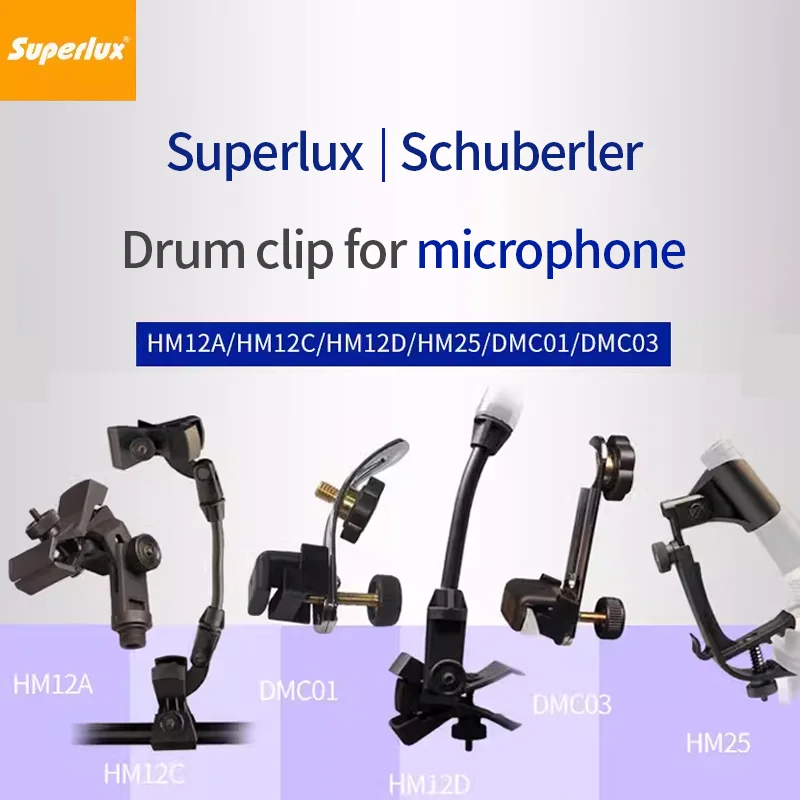 Superlux HM12A HM12C HM12D HM25 DMC01 Drum Clamp Microphone Clamp Mount