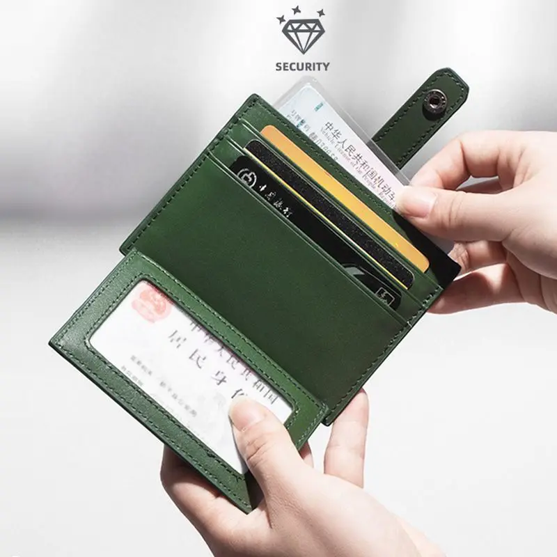 New Exquisite High-end Card Bag, Flip Fur Card Cover, Ultra-thin Portable Mini ID Leather Case.