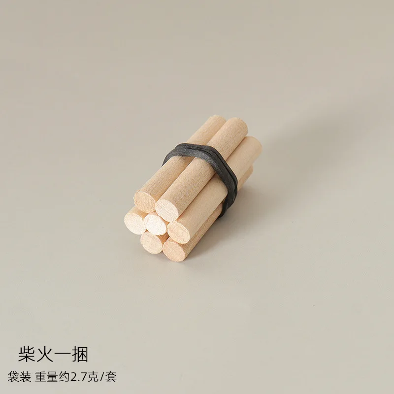 1set Mini Brandhout Sticks Houten Model Poppenhuis Miniatuur Etalage Fotografie Set Props Handgemaakte DIY Home Decor Decoratie