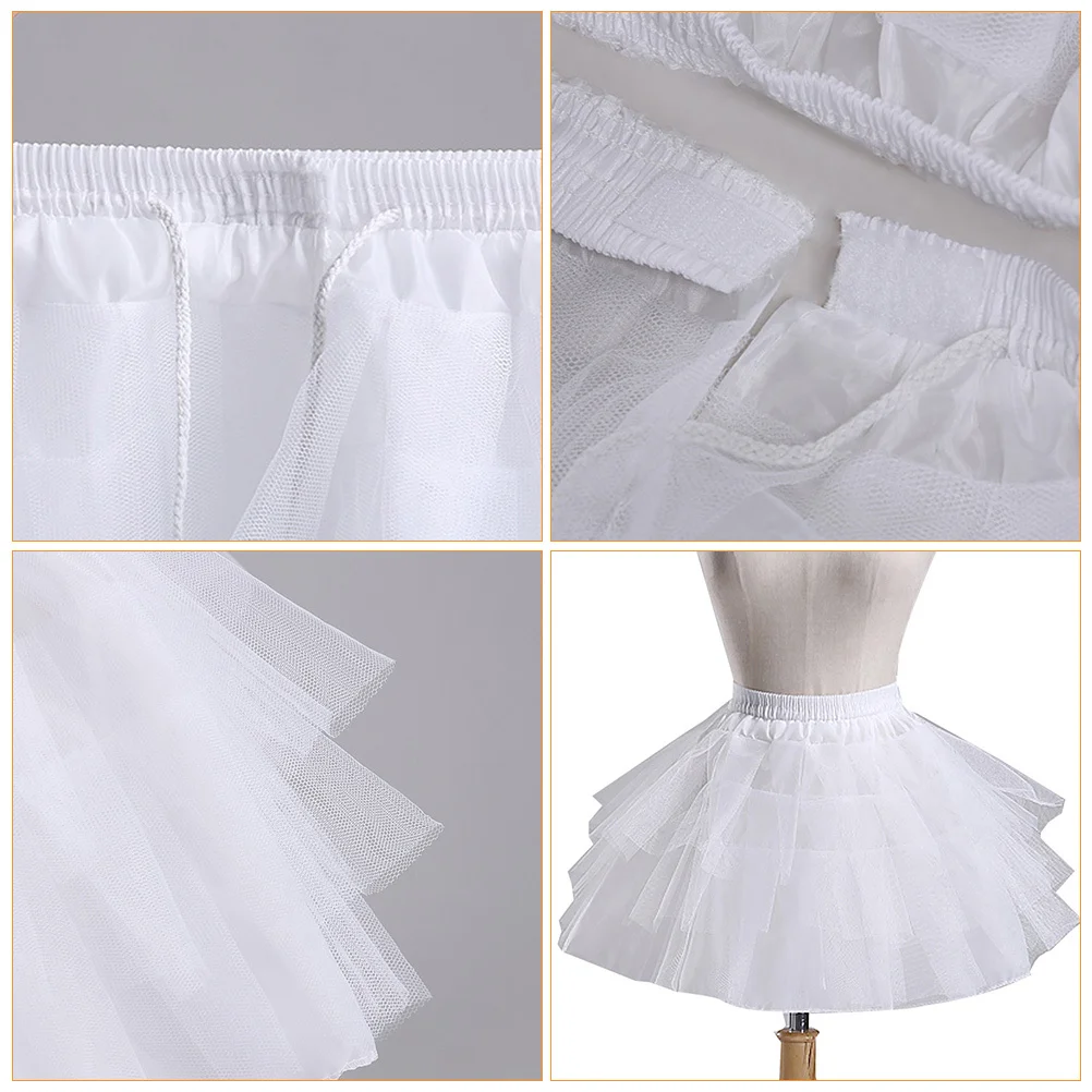 

1pc Skirt Petticoat White Tulle Layered Underskirt For Ball Gown Bride Prom Dress Women Fashion Tutu Skirt Gauze