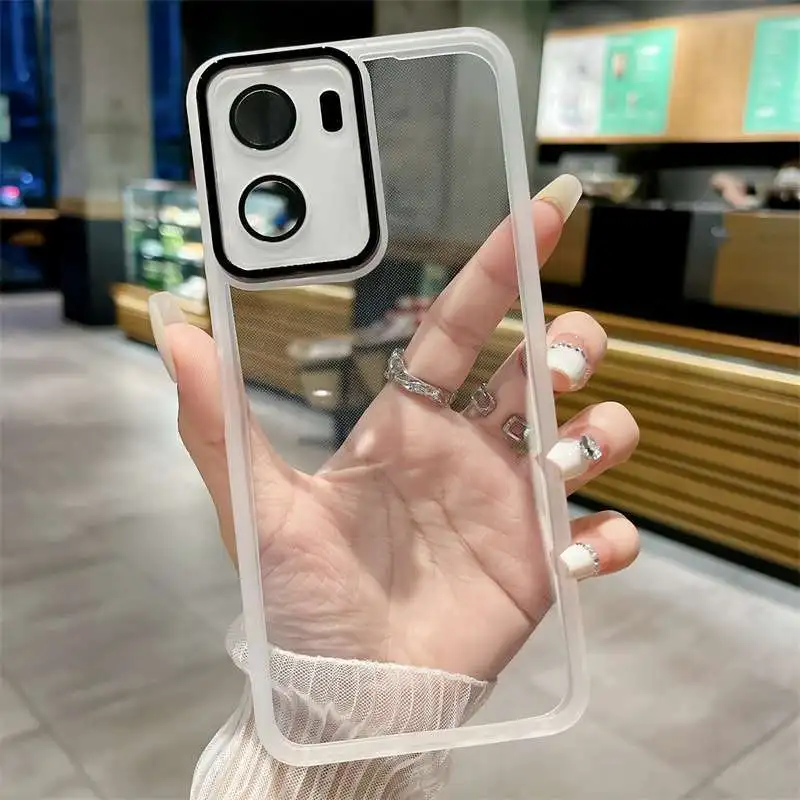 ل Vivo V29e الهند حافظة طبقة حماية عدسة واضحة ل vivo Y200 5G الهند لون الحلوى لينة سيليكون غطاء مقاوم للصدمات #4