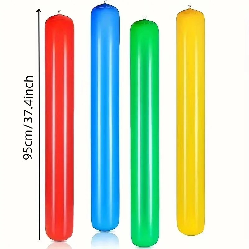 6 ชิ้น Inflatable Air Sticks PVC หลายสีไม่มีไฟฟ้า Pool Party ของเล่นชายหาดฤดูร้อนสนุก