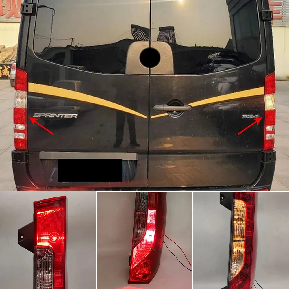 Per Mercedes Benz Sprinter 2019 2020 2021 Alogena Fanale posteriore Stop Indicatore di direzione con lampadina A 9108200300   A 9108200200