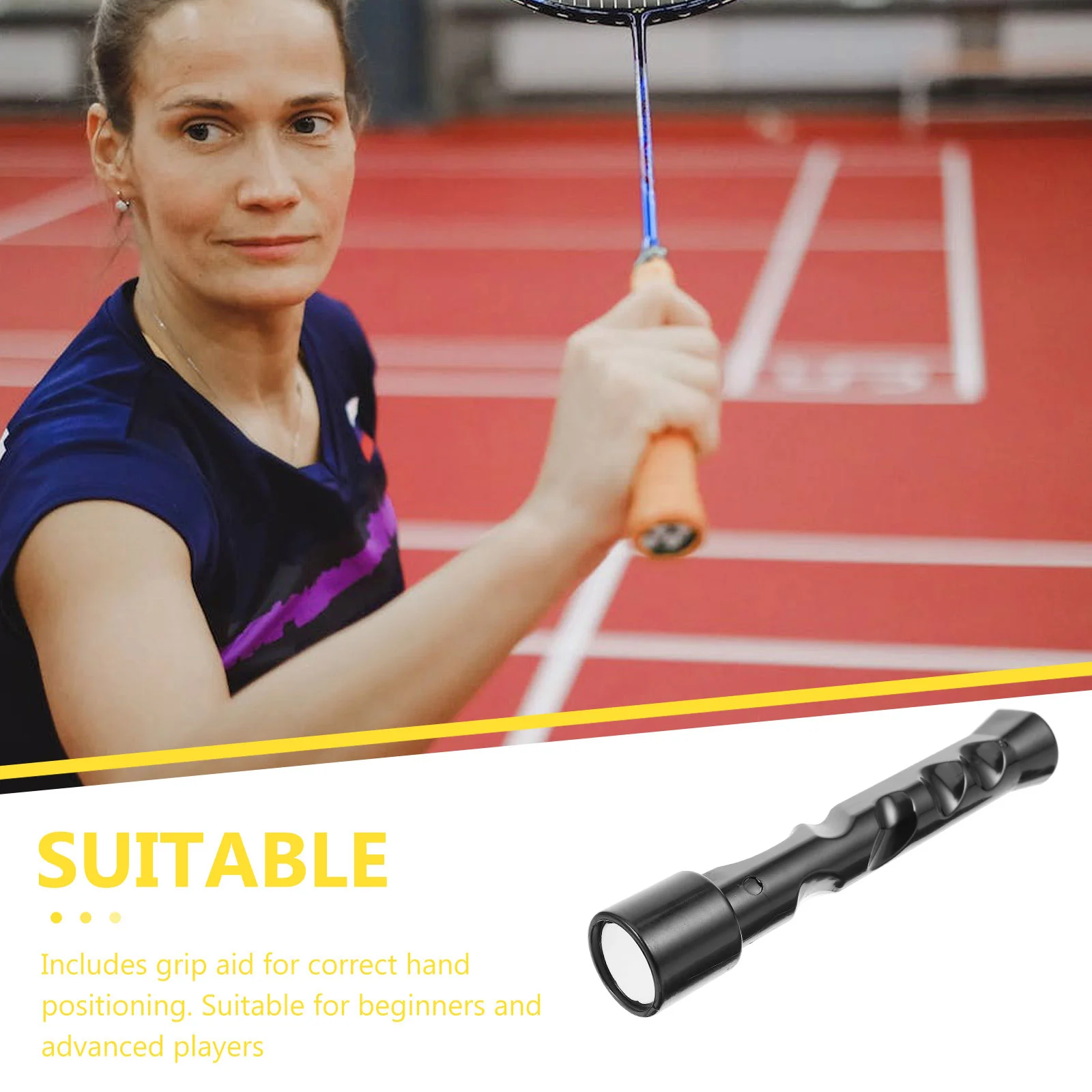 Dodger Badminton Trainer Regulator Handvat voor Oefen Zaklamp Match Abs Racket Swing Gereedschap Snelkookpan Fluitje