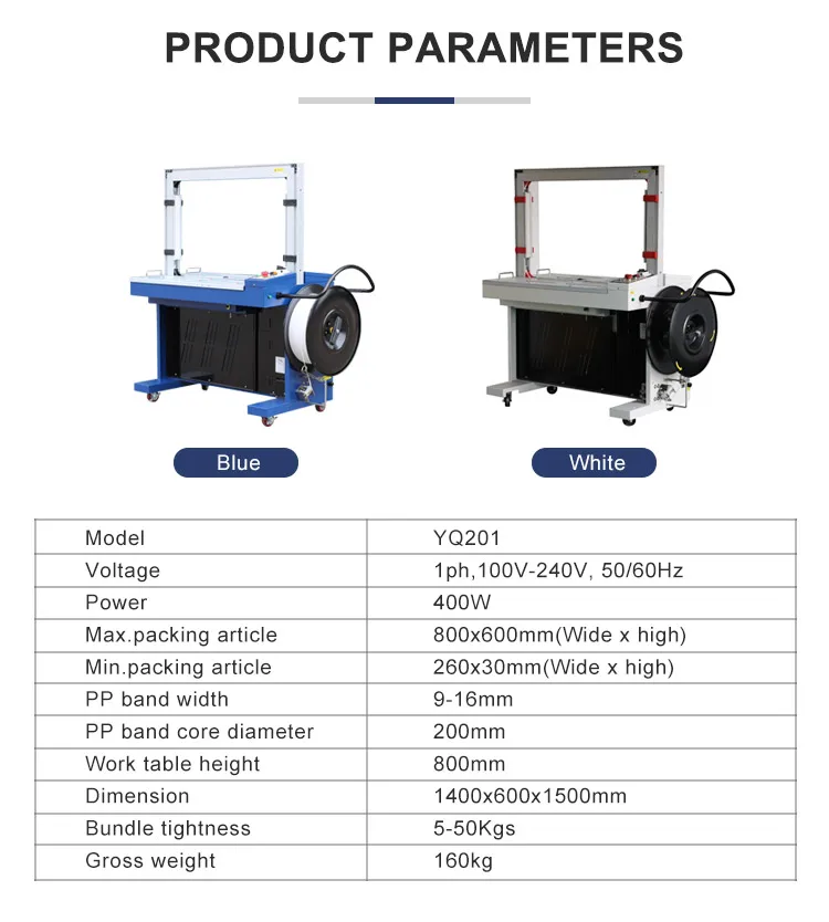Automatic strapping machine Carton strapping chassis Eager PP strapping machine