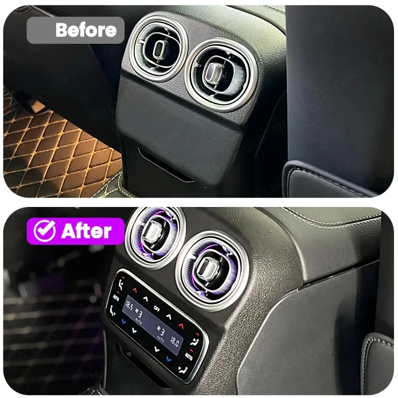

Interior Mouldings For Mercedes Benz C Class W206 Rear Air Vent AC Button LCD Control Modificate Climate Rear Air Conditioning T