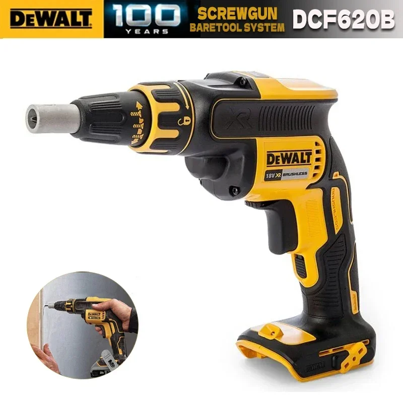 DEWALT DCF620 20V Drywall Screw Gun Handheld Automatic Feeding Nailing Machine Brushless 360 Degree Rotation Nail Gun DCF6202