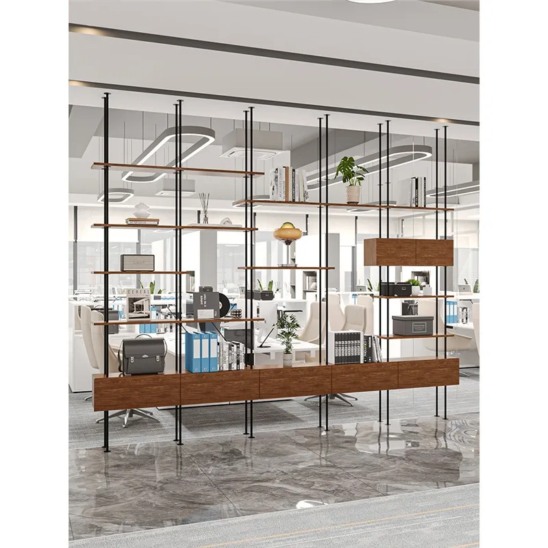 Modern Minimalist Bookcases Office Solid Wood Partition Storage Rack Bookcases Multi-functional Display Furniture Rayonnages JTB