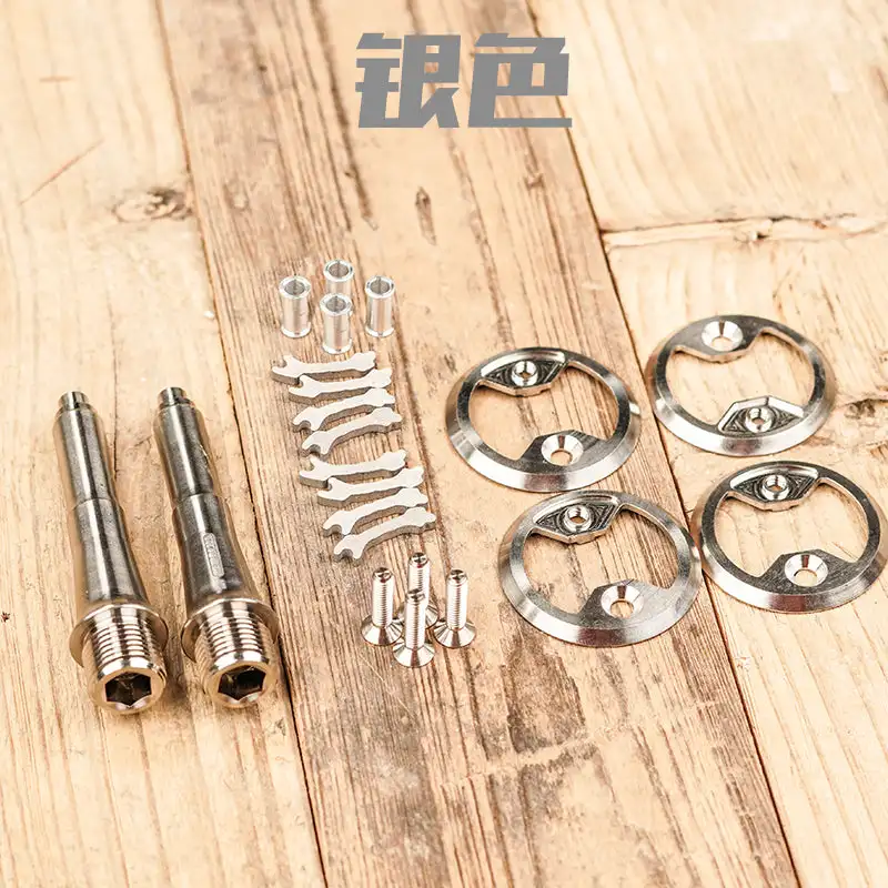 Chaser Titanium Axle Lollipop Pedals TC11 Ultraleichte, verlängerte Titanachse für Wahoo Speedplay – Detail 8