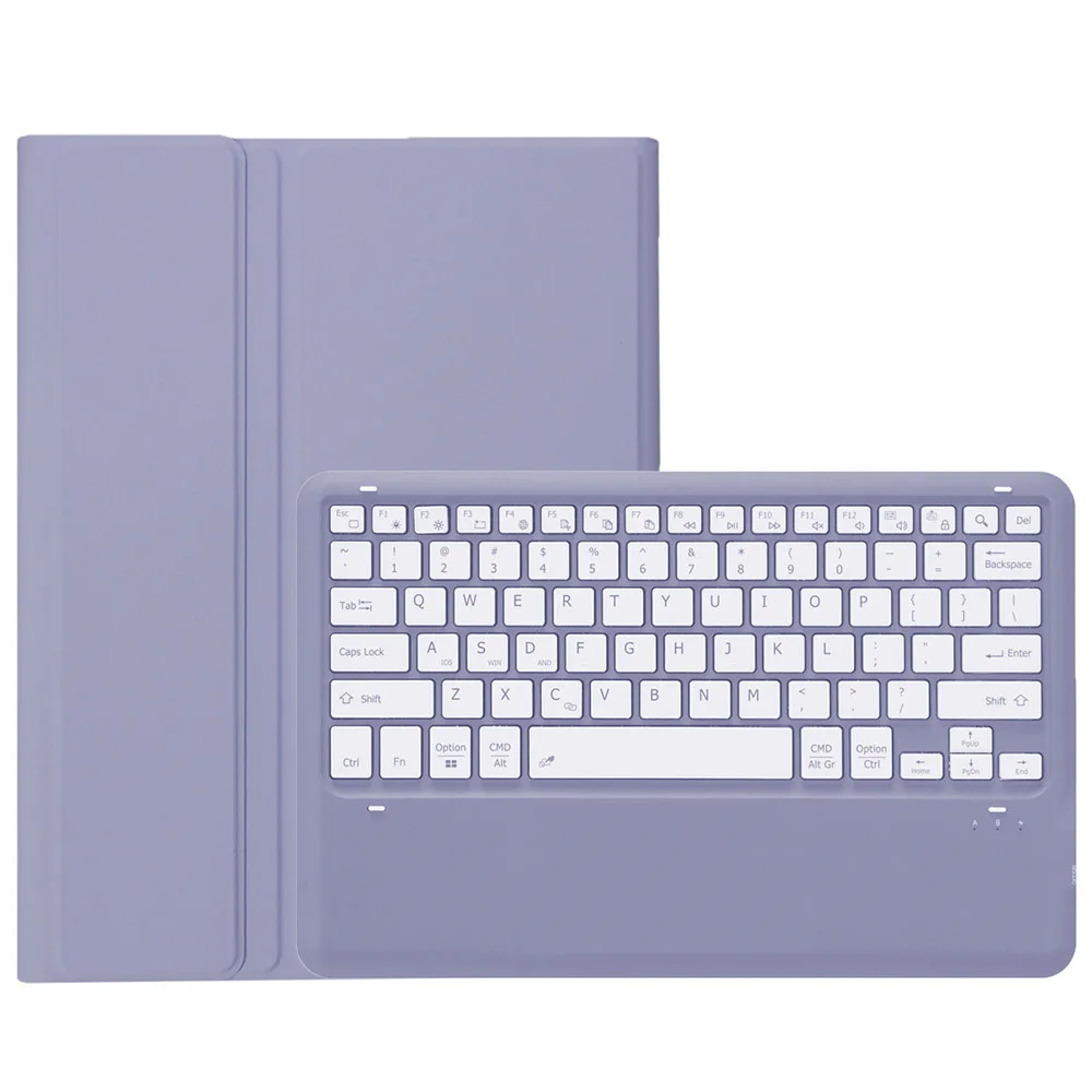 

AH19 For Honor Pad 9 HEY2-W09 Ultra-Thin Leather Tablet Stand Cover + Bluetooth-compatible Keyboard - Purple