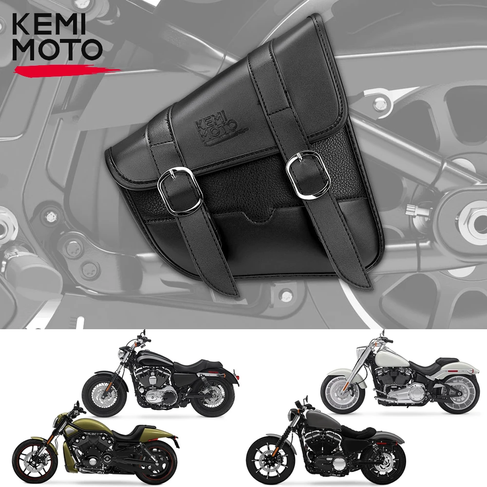 

KEMIMOTO Motorcycle Swingarm Bag Waterproof Side Saddlebag Tool Storage Bag for Sportster Iron 883 1200 Street 750 Accessories