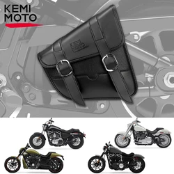 KEMIMOTO-bolsa basculante para motocicleta, alforja lateral impermeable, bolsa de almacenamiento de herramientas para Sportster Iron 883 1200 Street 750, accesorios