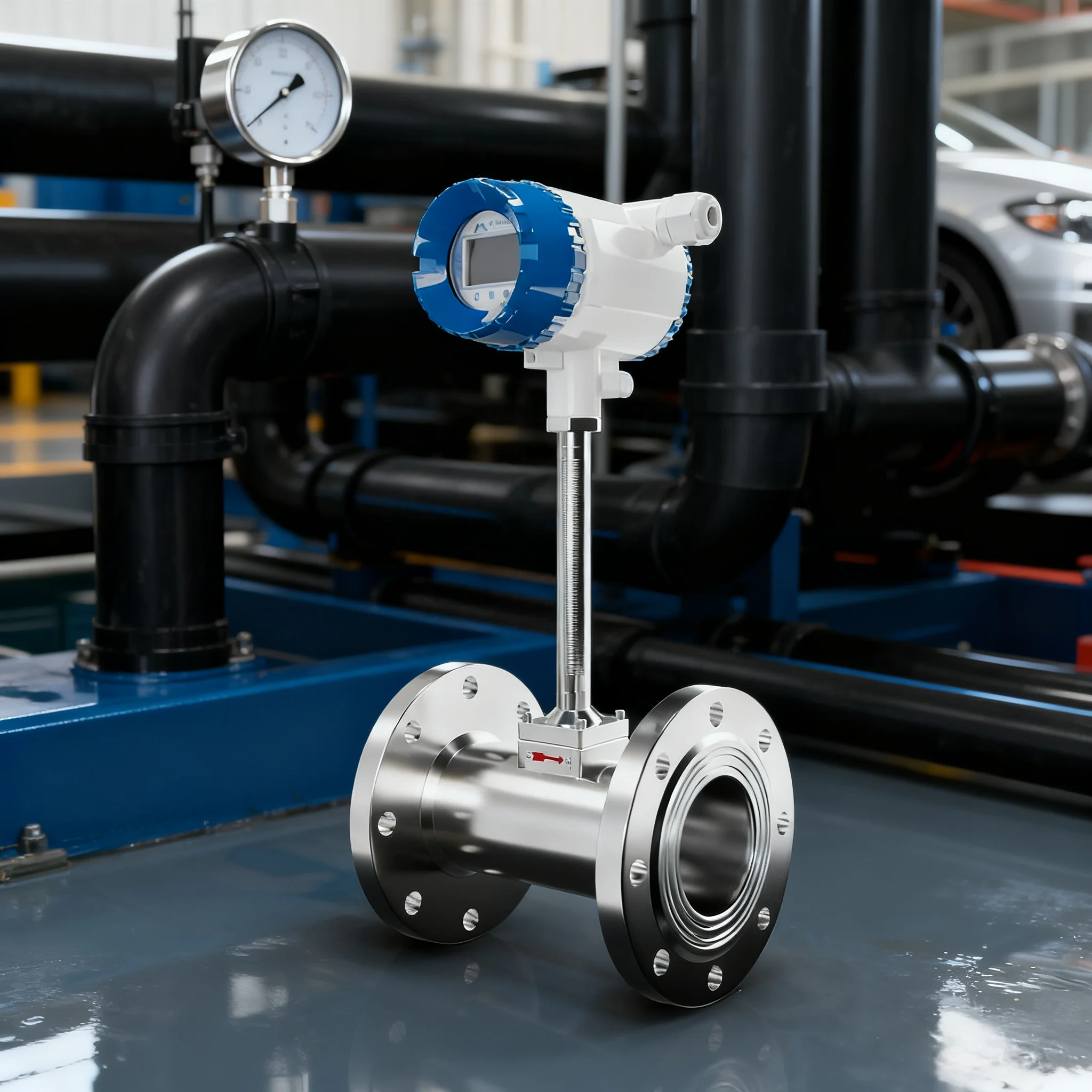 

KFMH Настраиваемый зажим для включения/резьбы/фланца 1,5% 1,0% воздушного газа 220 В переменного тока Вихревой расходомер