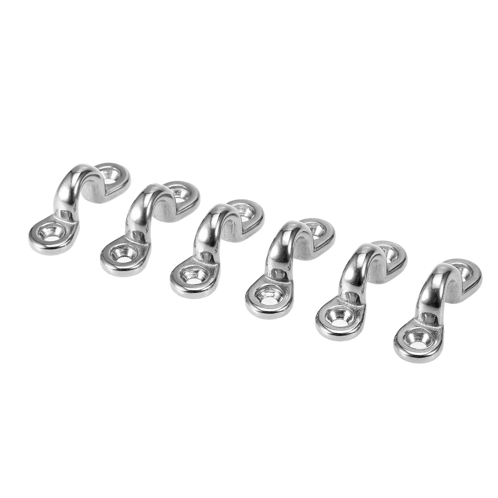 6PCS Stainless Steel Tethers for Kayaks, Deck Mounting Rings, and Replacement Kit for Elastic Rope Mounting Hardware