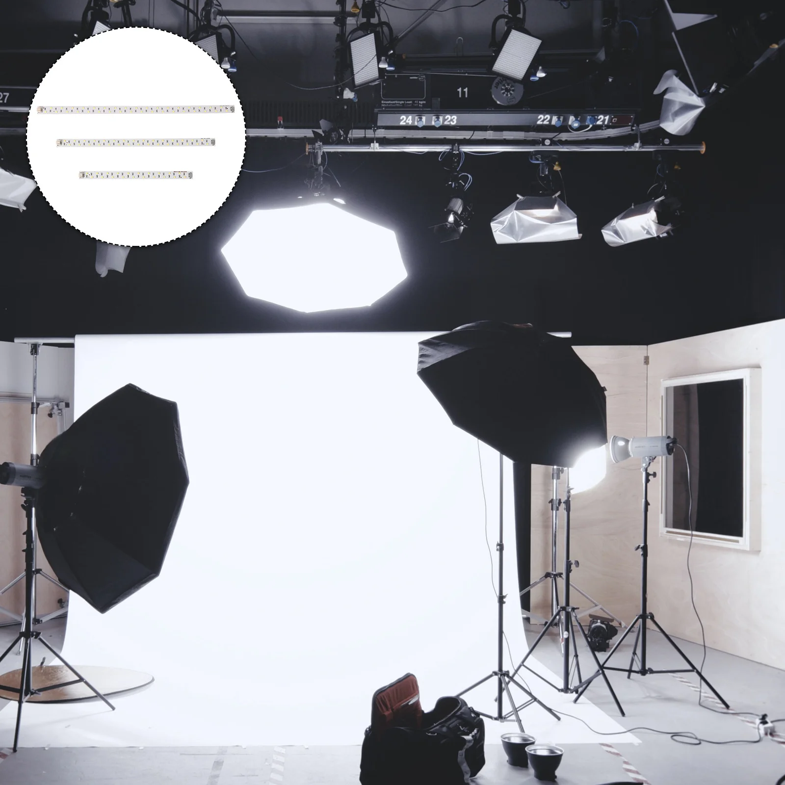 

3Pcs LED Light Bar Softbox Accessories Mini Light Strip USB Powered Photography Supply for Studio Photo Box Backdrops Lighting