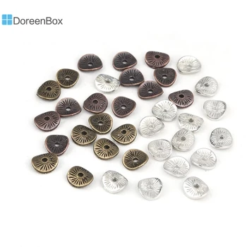 20/100 /200 PCs דורין תיבת בציר Rondelles Spacer חרוזים גל צורת ברונזה כסף צבע עבור DIY תכשיטי ביצוע אבזרים