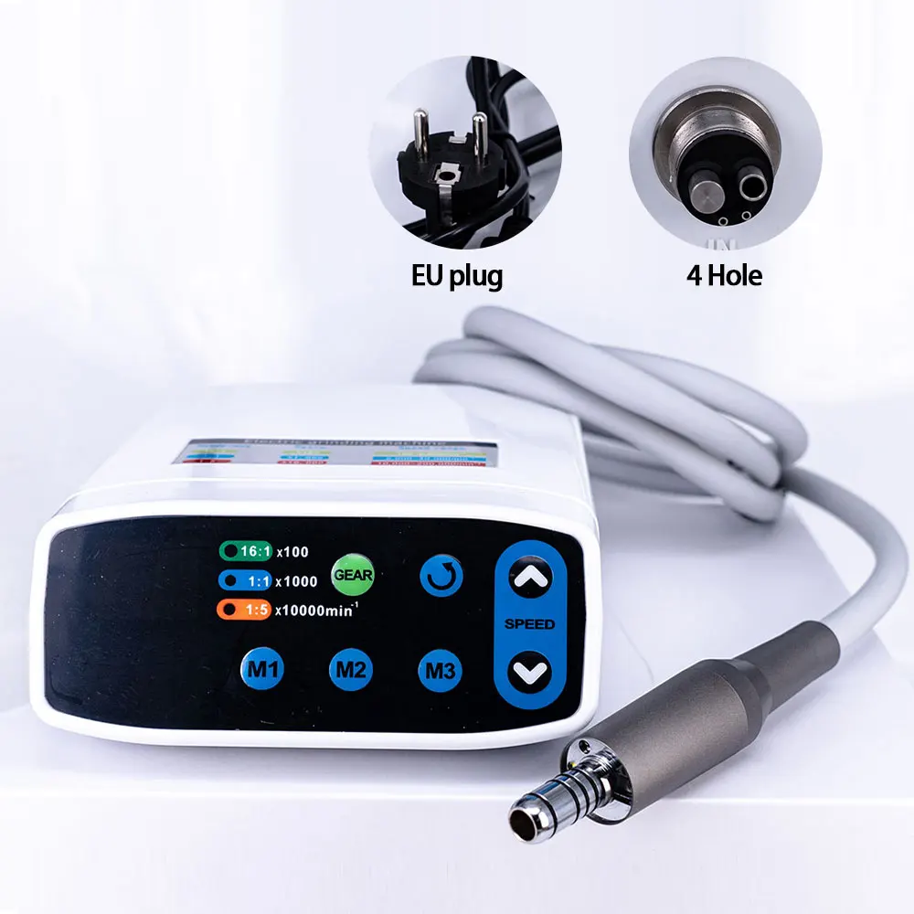 

Dental LED Brushless Electric Micro Motor Internal Water Spray E-type Fit for 1:1 1:5 16:1 Low Speed Contra Angle Handpiece