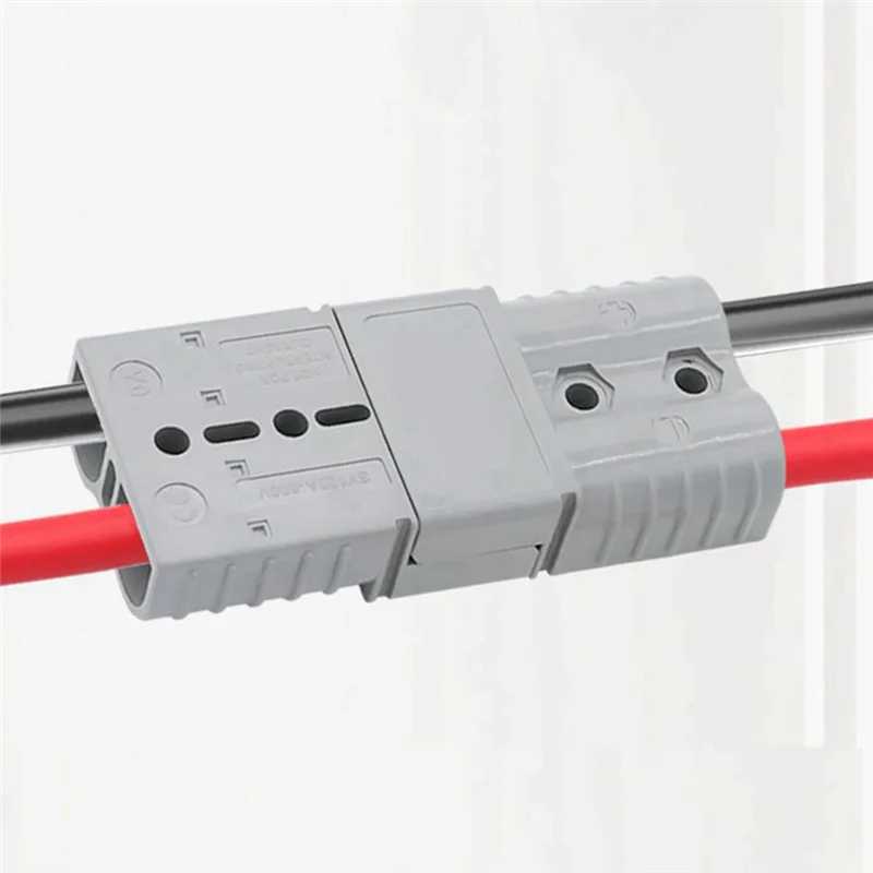 

10PCS Anderson Style Plug Connector 120A With Anderson Handle Forklift Battery Charging Quick Connectors Kit Easy To Use Gray-B5