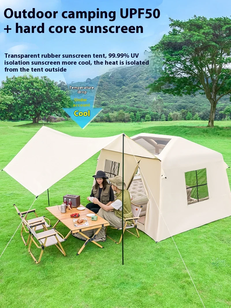 

Надувная палатка Lohascamping Ridge для 4-6 человек, водонепроницаемая, для семейного отдыха, походов и путешествий, уличный надувной дом-шатер