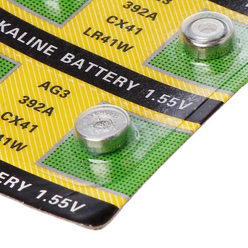 090F 10Pack นาฬิกานาฬิกาแบตเตอรี่เซลล์ 1.55V เหรียญแบตเตอรี่สำหรับของเล่นไฟฟ้า LR41