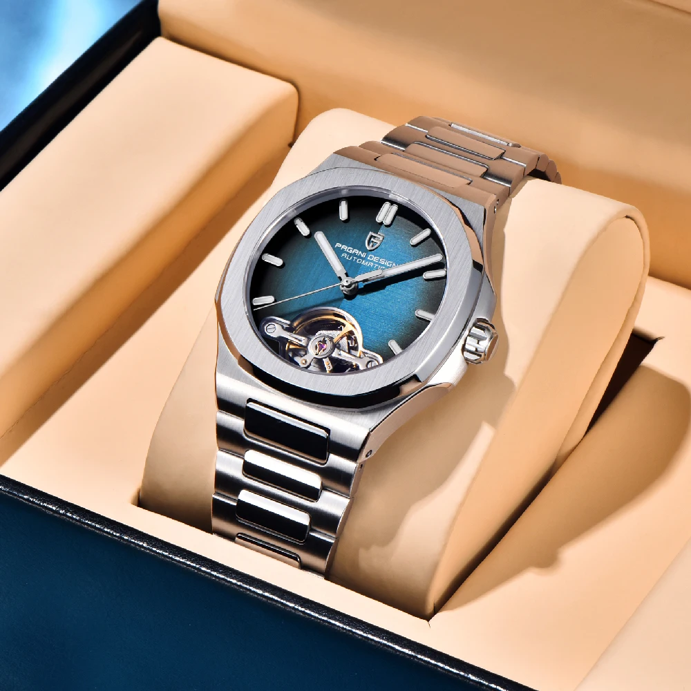 Men's Luxury Automatic Mechanical Tourbillon Watch, Waterproof