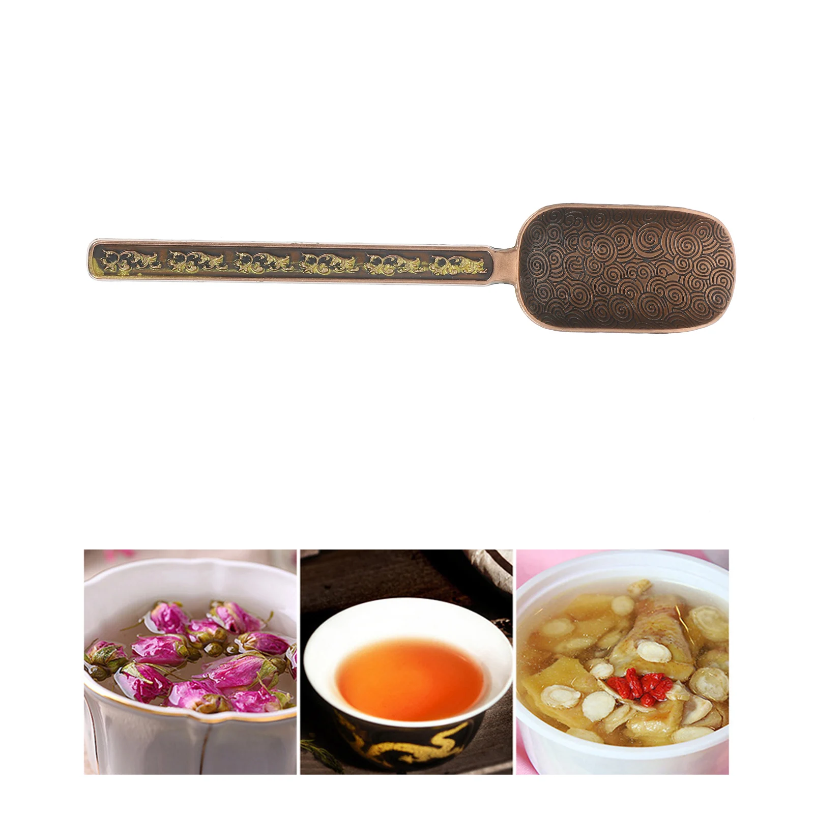 

Copper Scoop Heavy Duty Metal Shovel for Loose Leaf Tea Coffee Beans Grounds Vintage Style Easy Clean Storage Gift Tea