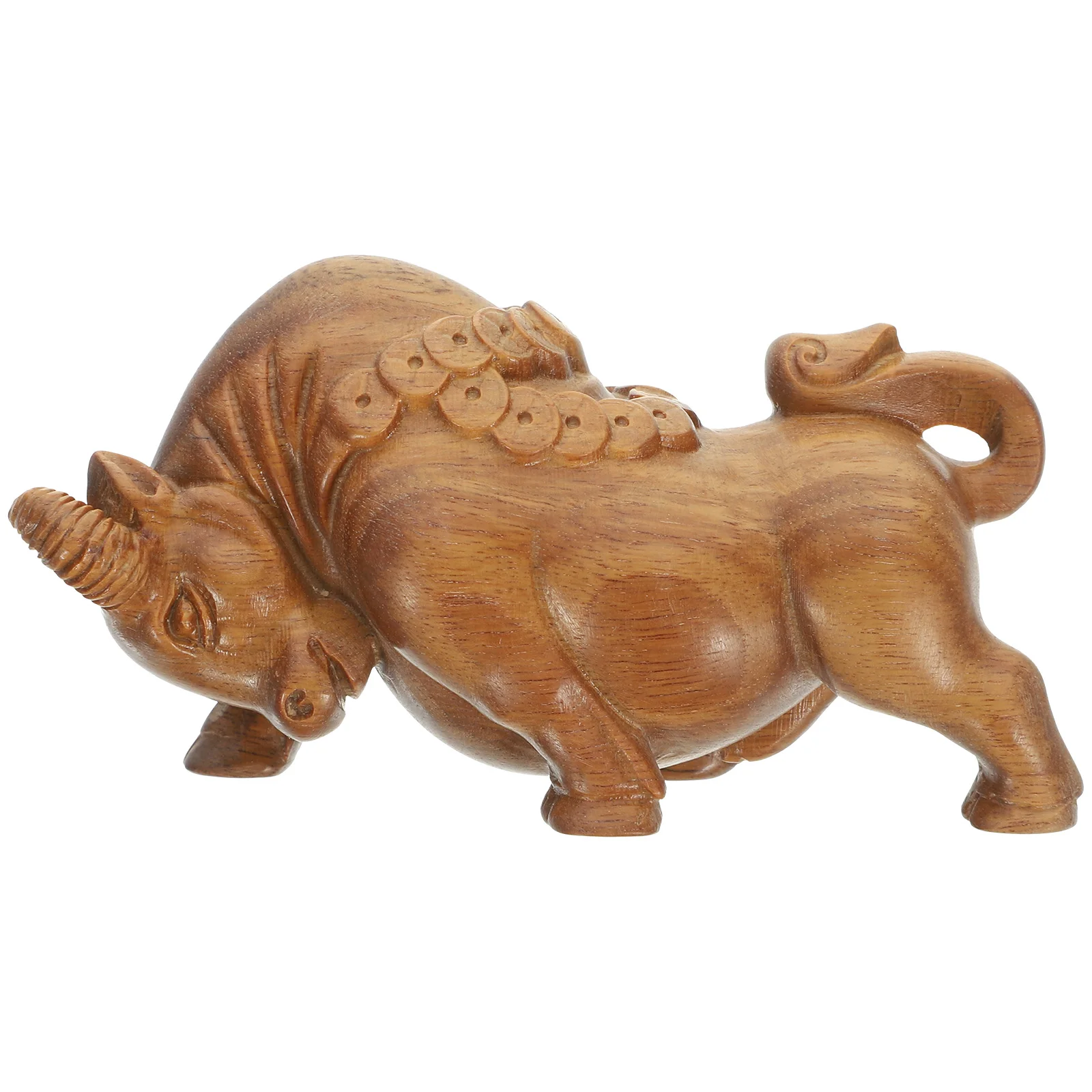 

Wood Carving Bullfighting Figurine Decorative nament Mini Sculpture Home Desktop Adornment Random Color Handmade Craft Delicate