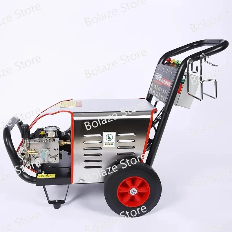 

380V high-power commercial automatic alkali resistant high-temperature stainless steel high-pressure pump car washing machine