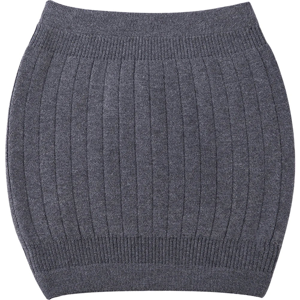 حزام دعم قطني سميك للنساء مدرب خصر قطني دافئ كم خصر محمول دعامة خلفية للاستخدام اليومي للتمرين باللون الرمادي