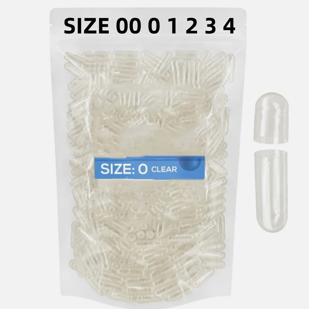 

Wholesale 10000PCS Size 00 0 1 2 3 4 Gelatin Joined Seperated Transparent Empty Capsules /Projector Lens & Accessories