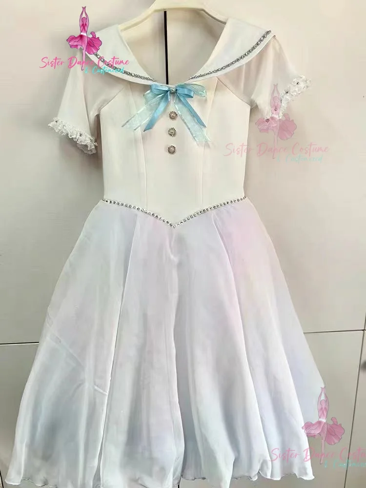 PROM tutu high-end private custom adult children white professional performance competition dress for girls