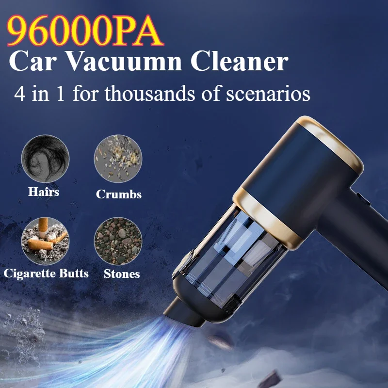 

Car Vacuum Cleaner Suction And Blowing 2 in 1 Wireless Mini Vacuum Cleaners Electric Dust Blower Cleaning Machine for Home Car