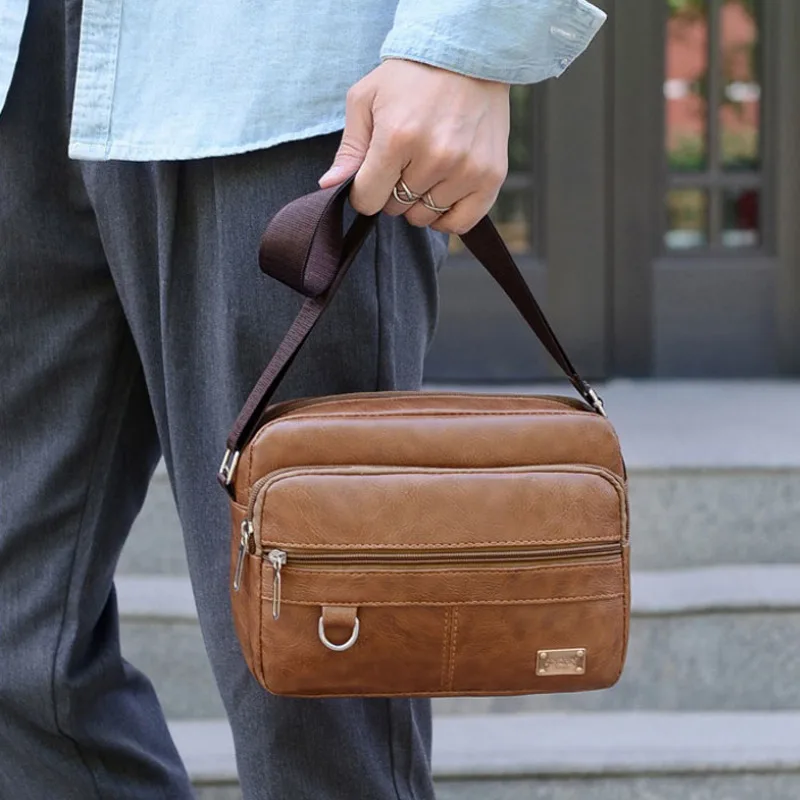 

Men's Casual Canvas Shoulder Bag Solid Joker Crossbody Tote Travel Luxury Messenger Fashion Handbag High Quality