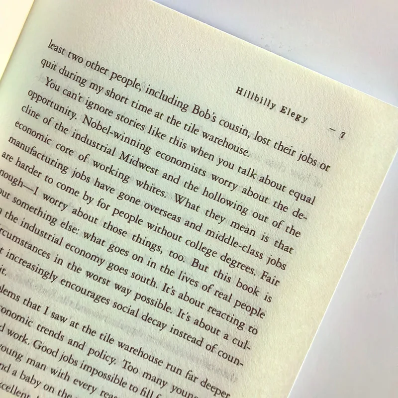 The Lament Of Rural People Английская версия Hillbilly Elegy Memoirs Of American Life J.D.Vance Английские книги Libros Livros