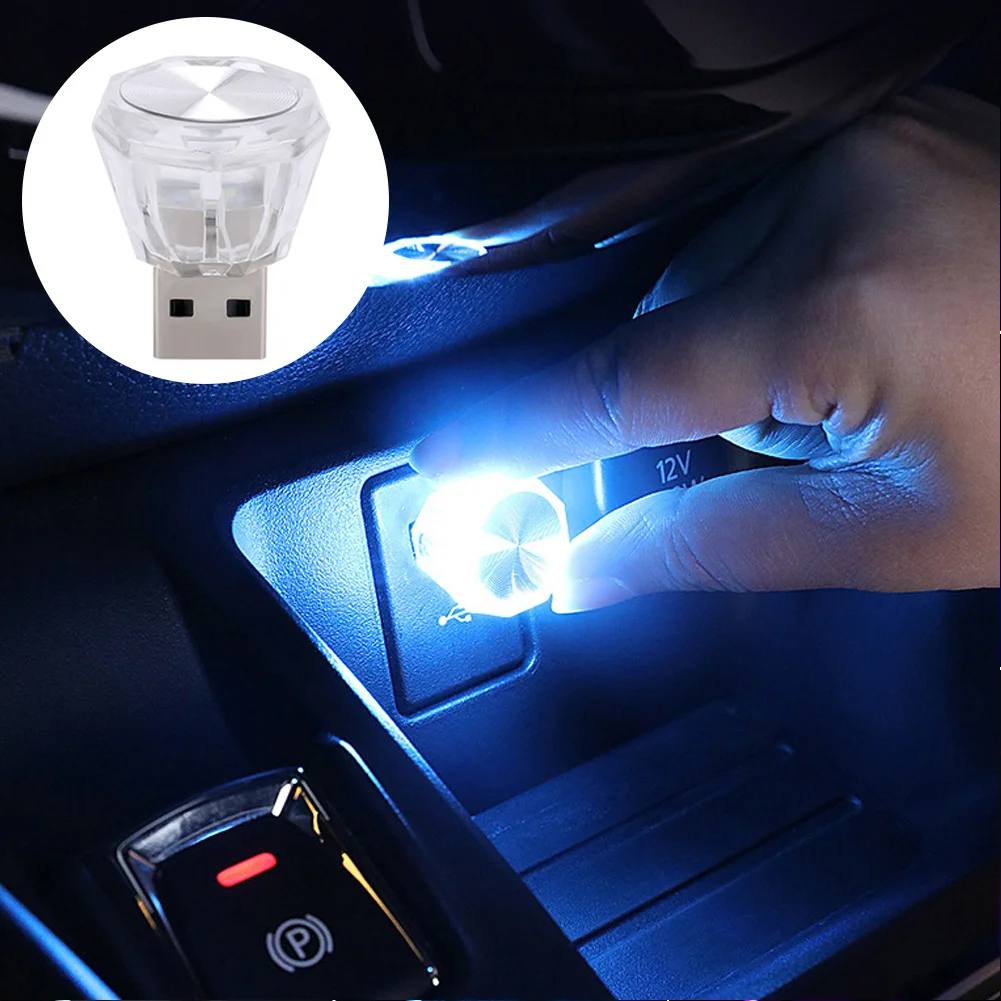 Mini USB Light LED Modeling Car Ambient Light Neon Interior Light Car Jewelry Neon Atmosphere Ambient Lamp Accessories Universal