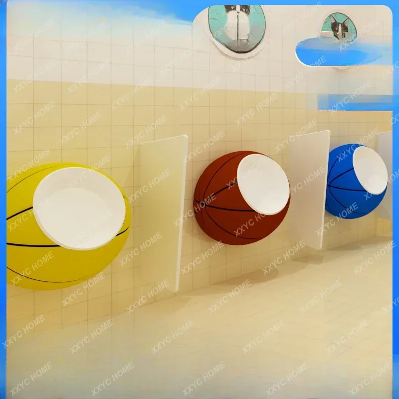 Automatic Induction Basketball Urinal Wall-Mounted Men's Urinal Kindergarten Hotel Toilet Urine Urinal