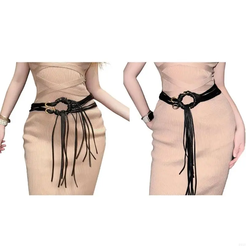 B95F Fashion Waistband Casual Dress Belt Party Wear Belt Music Festival Accessory for Versatiles Styling