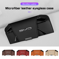 Leather Car Visor Glasses Case For BYD Song Plus Sealion 6 Seal U Tang L Dmi EV F3 I3 S7 G3 M6 L3 Seagull Sunglasses Holder Box
