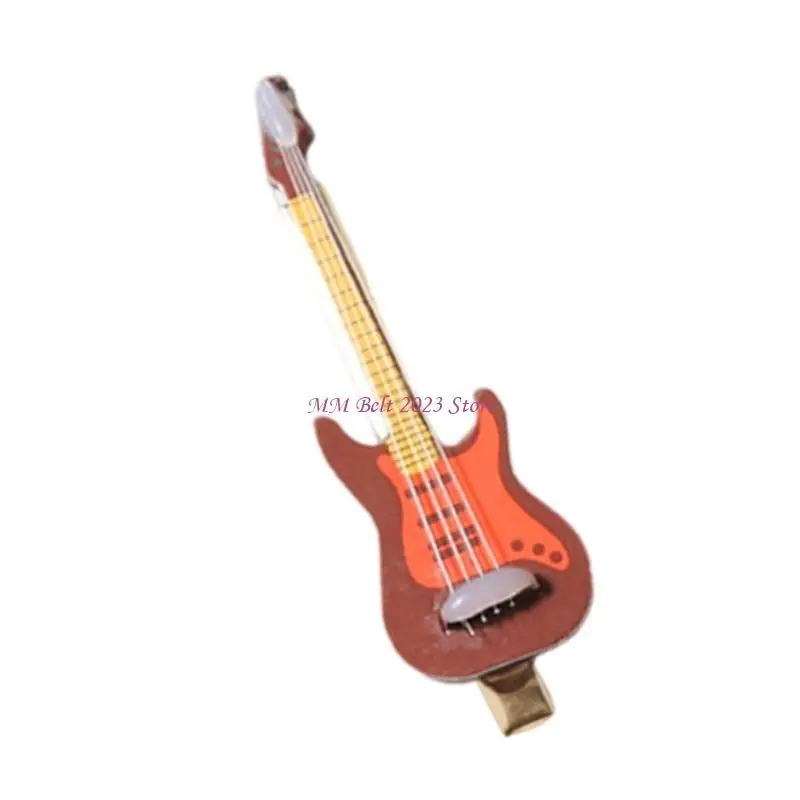 49Me Haarclip Neuheit Musikinstrument Gitarre Form Stilvoller Clip für Lady Girl