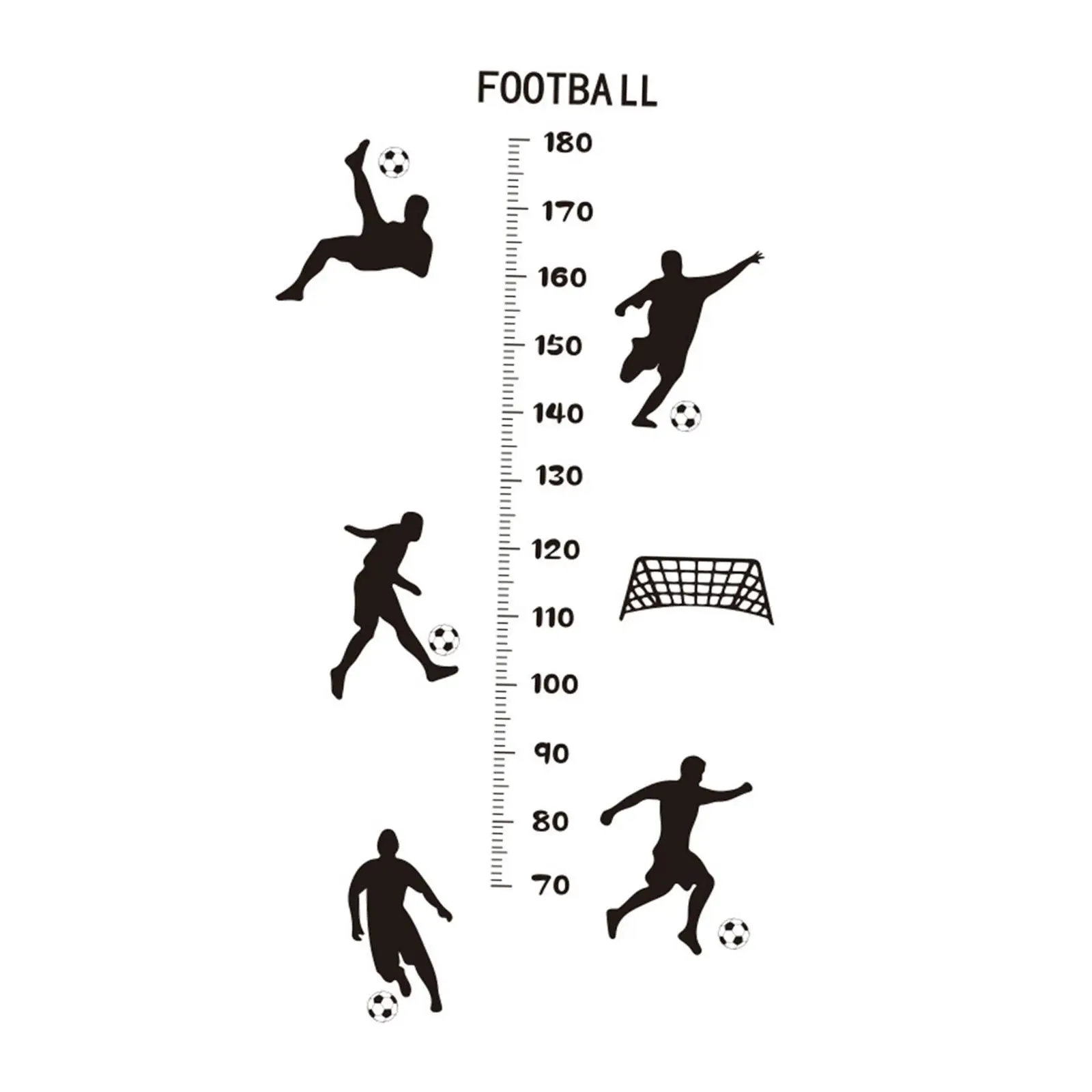 Kids Growth Height Chart Wallpapers Football Sports Themed Cartoon Wall Ruler for Kids Room Home Playroom Living Room Classroom